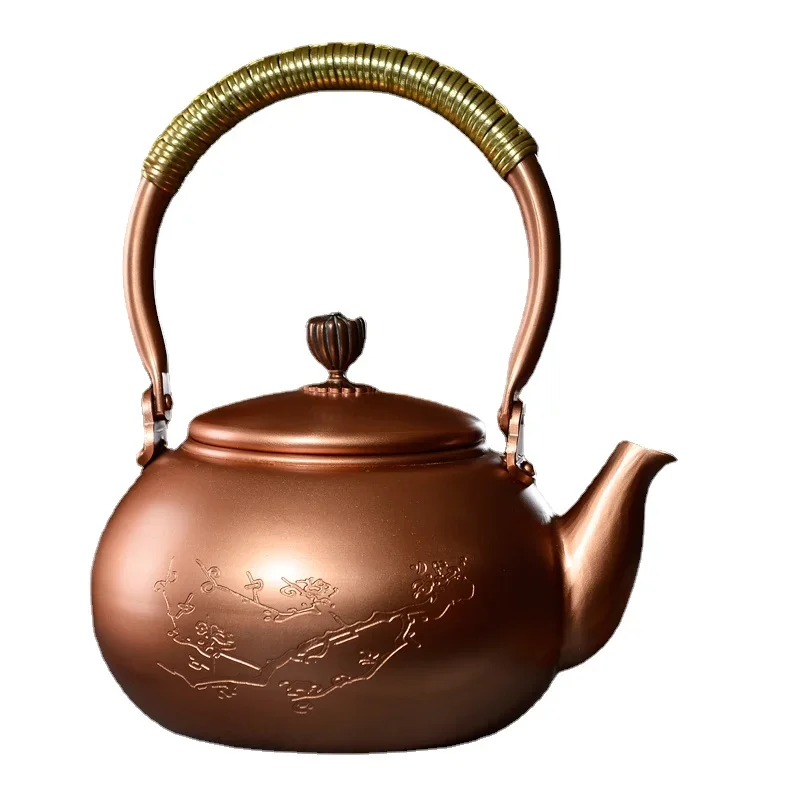 Handcrafted Bronze Herbal Kettle Vitality Enhancing Handmade Teapot Thickened For Longlasting Brewing Essential Teapot