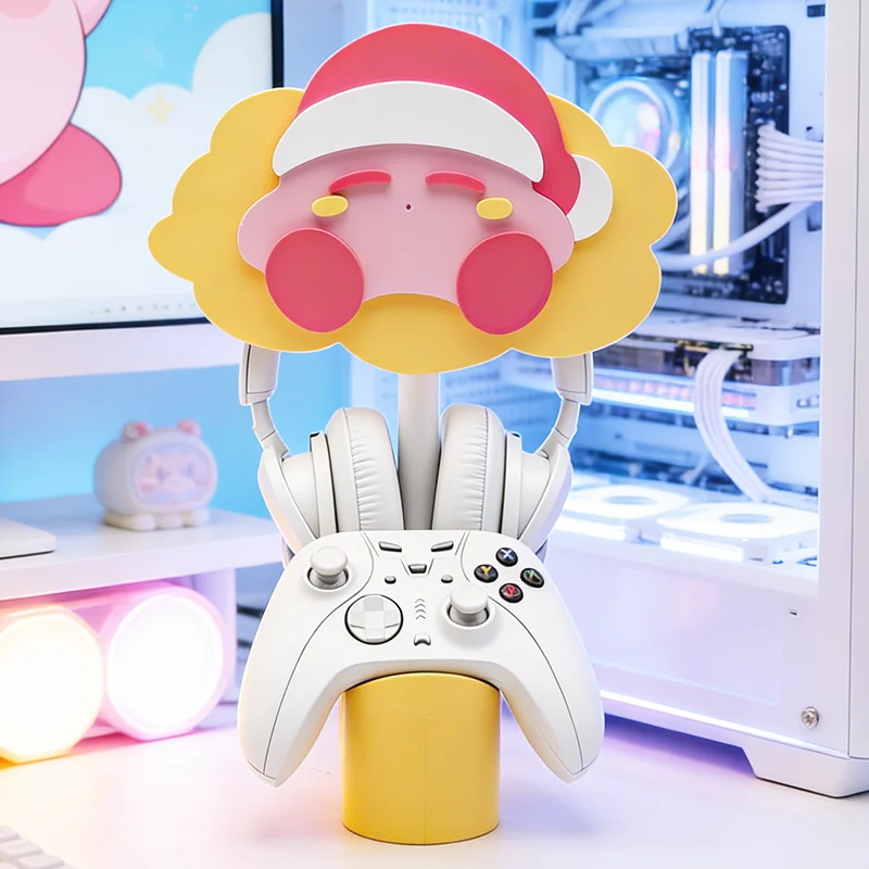 맞춤형 핑크색 원형 플러시 캐릭터 헤드폰 거치대, 귀엽 - Headphone Stand Desk 리뷰 및 가격