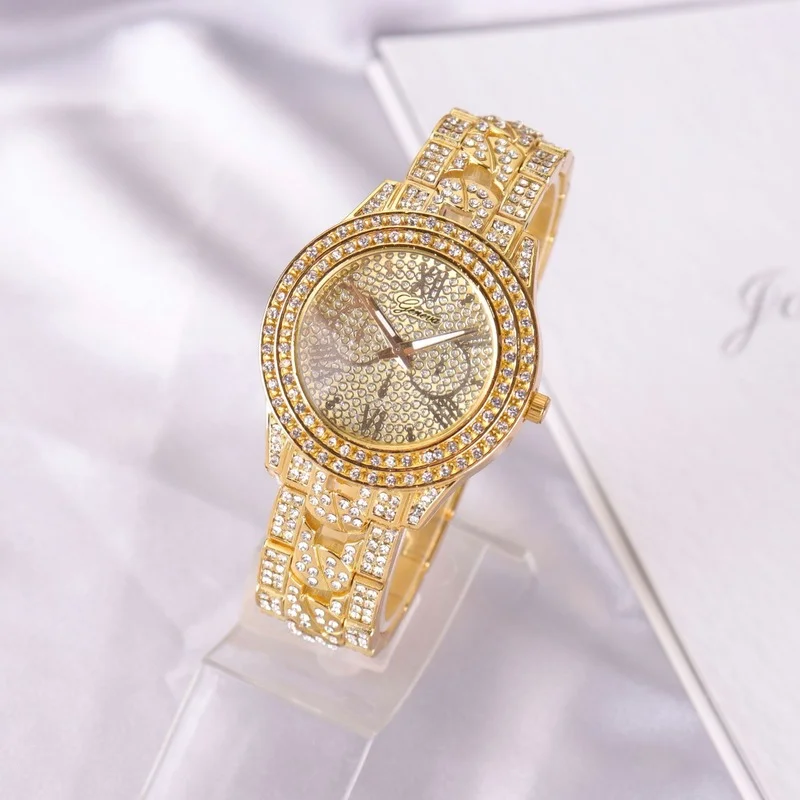 Fashion Women Quartz Wrist Watch Silver Stainless Steel Date Womens Wristwatch Hip Hop Crystal Reloj Mujer Dropshipping XFCS New