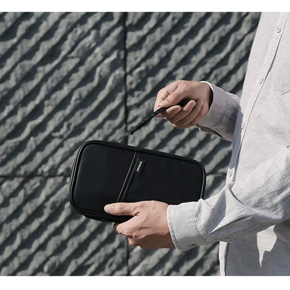 Fashion Document Bag Waterproof Travel Wallet Panelled Wallets Zipper Purse Card Holder