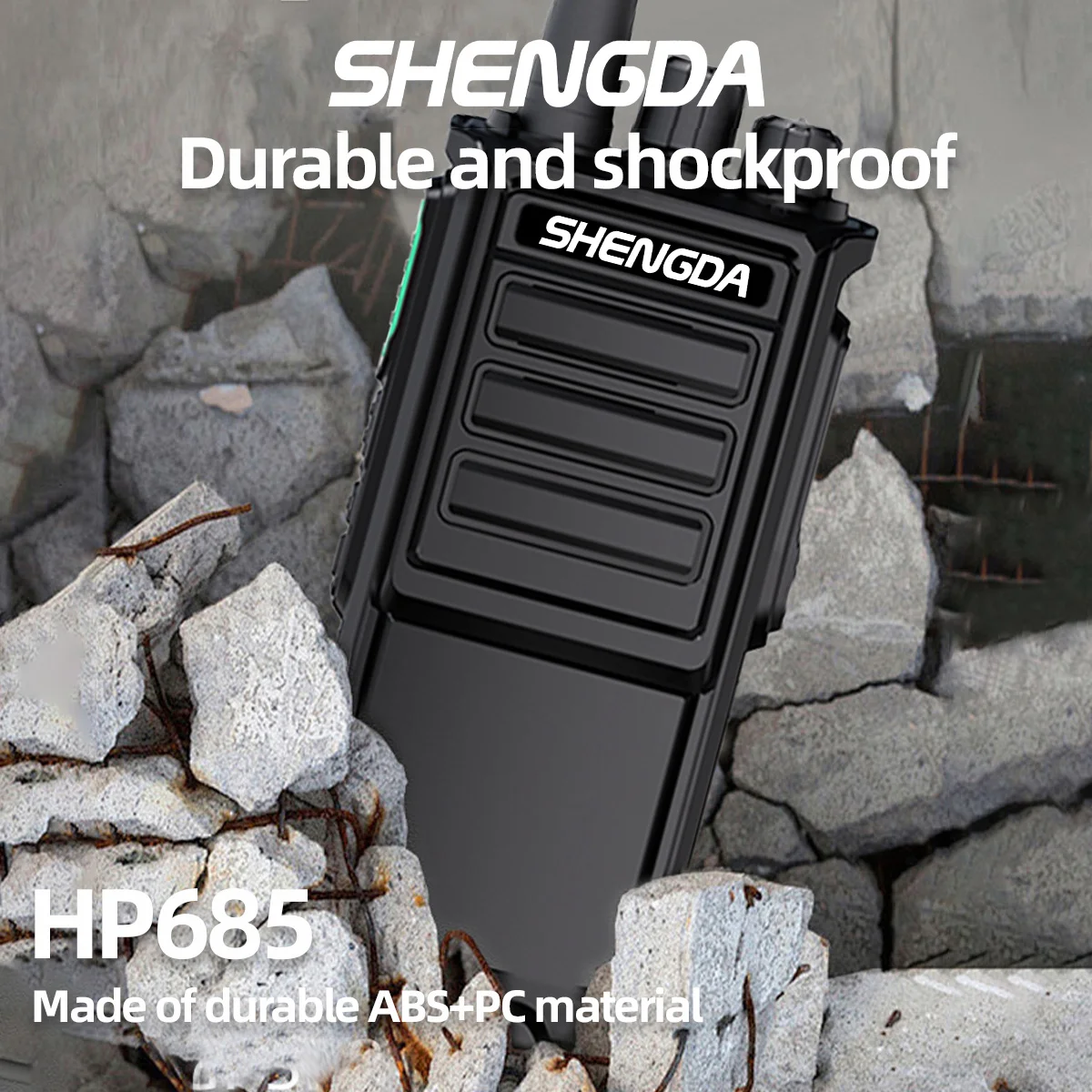 SD-HP685無線機、大容量バッテリー、強力な信号、IP68防水等級、ワンキー周波数ペアリング、チャンネルスキャン機能搭載