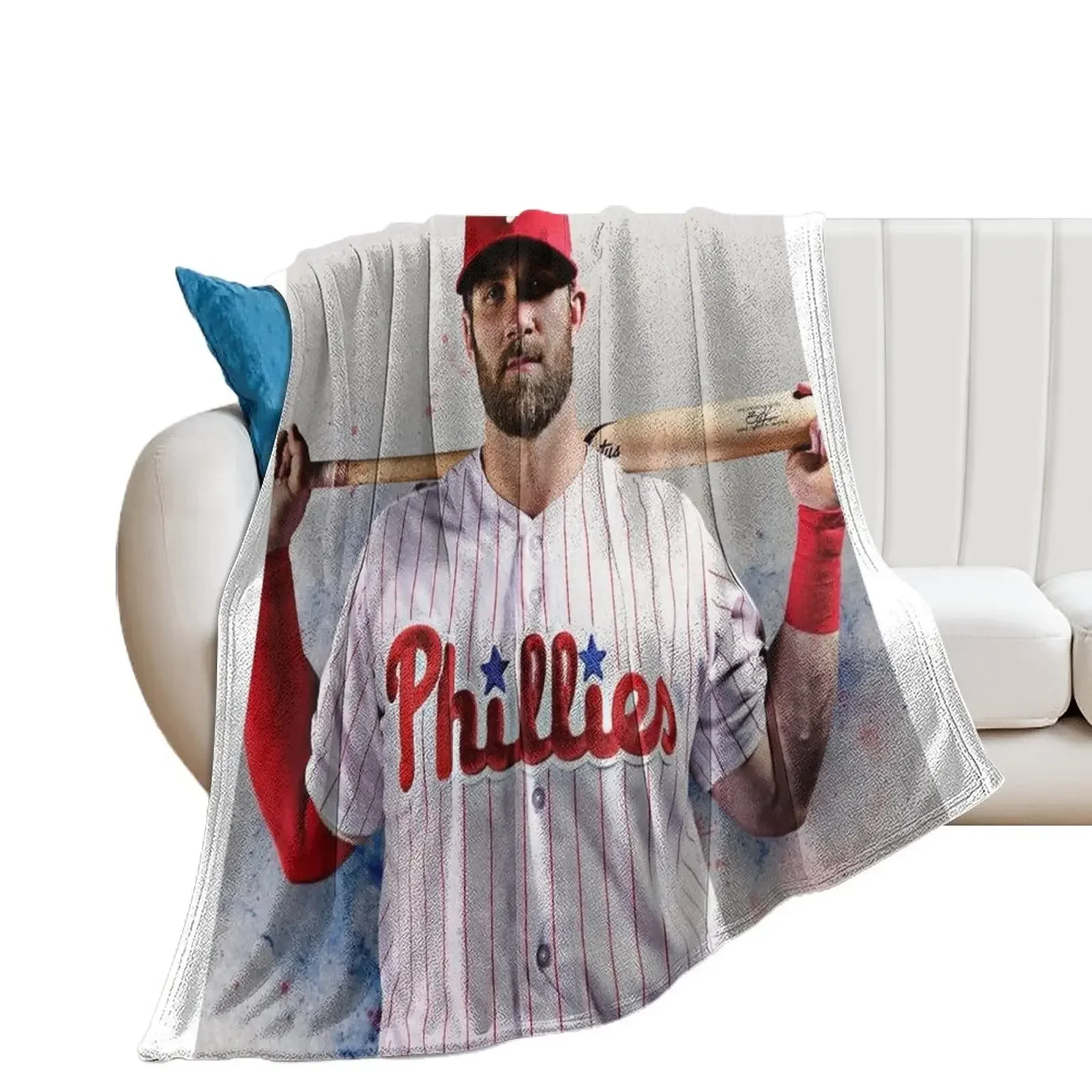 Bryce Harper Throw Blanket Bed sofa bed Blankets