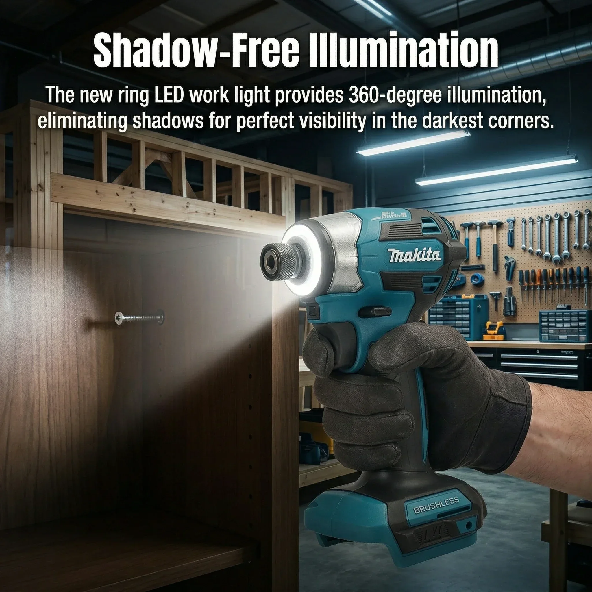 Makita 18V Brushless Bare Impact Driver DTD173 T Mode Ring LED Light For Car Repair Tire Removal Auto Maintenance No Battery