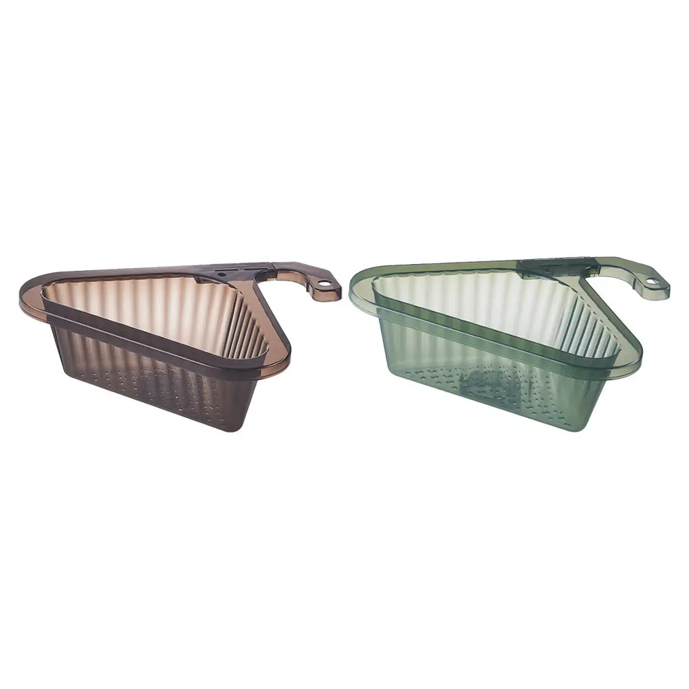 Panier de vidange de cuisine, 2 pièces, panier de vidange, crochet suspendu, filtre d'évier, filtre triangulaire pour éponge de séchage de résidus alimentaires