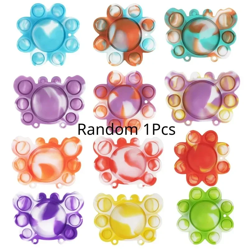 Empurrar bolha animal brinquedos fidget sensorial autismo espremer alívio do estresse mini brinquedos jogo simples ondulação fidget relaxar brinquedo