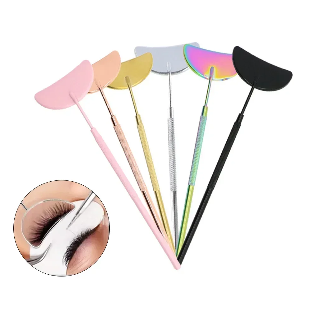 1pc Wimpern Pfropfen Überprüfung Spiegel Handheld Edelstahl Inspektion Spiegel Falsche Wimpern Verlängerung Liefert Make-Up-Tools