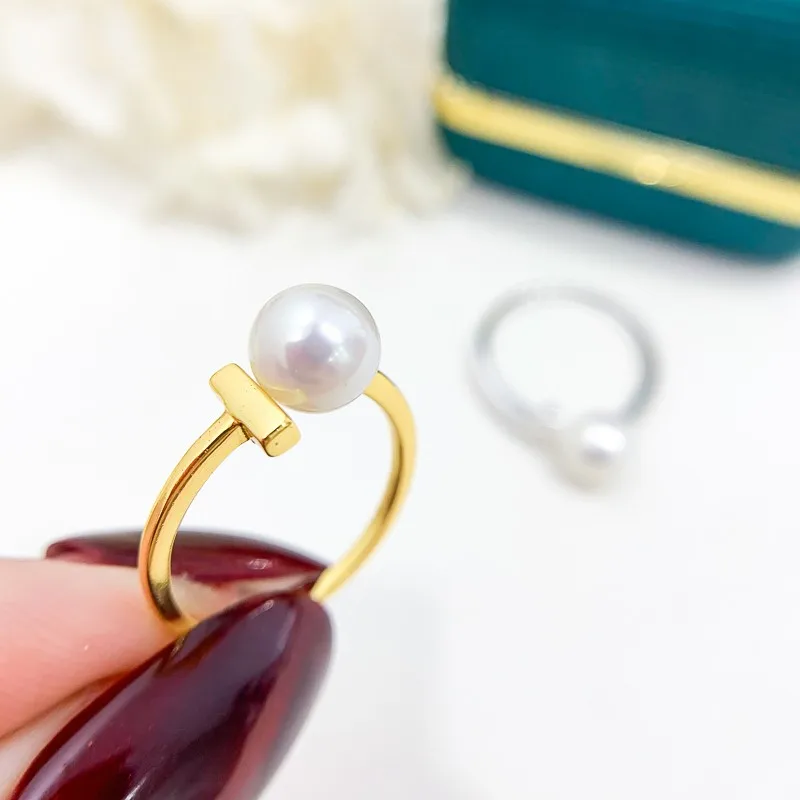 

3Pairs/Lot Simple Classic Pearl Rings Settings Women Handmade DIY Rings Components