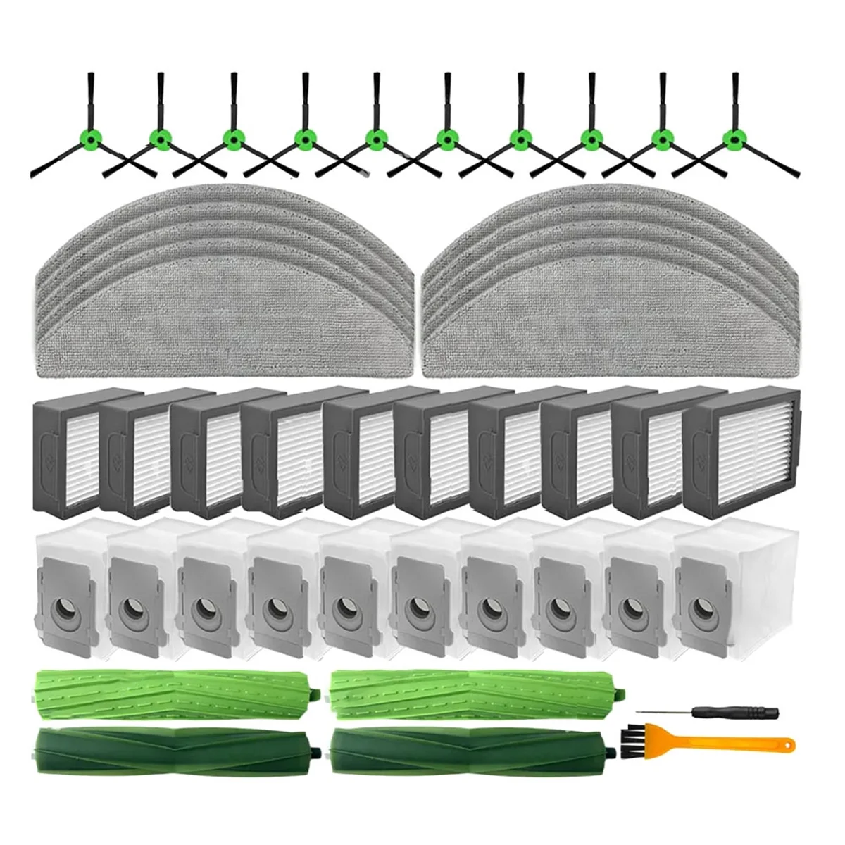 

Compatible for iRobot Roomba Combo I5, I5+,J5, J5 Plus Replacement Parts Accessories Main Side Brush Filter Mop Dust