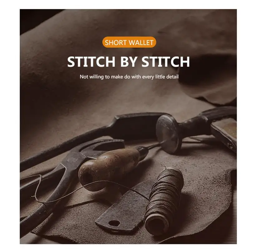 محفظة جلدية أصلية محفظة أفقية محفظة بسيطة Pu #5