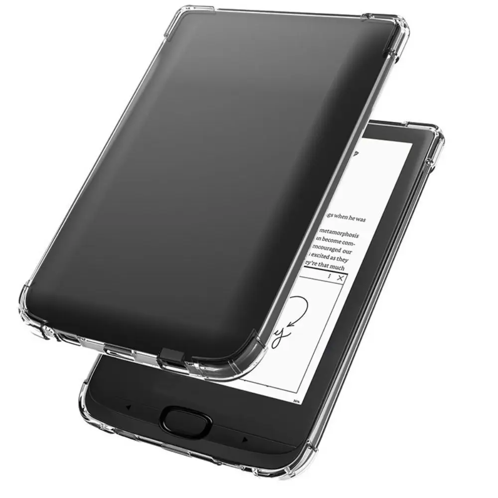 Transparent 6 inch e-Reader Case Shockproof Soft Protective Shell Clear Lightweight for PocketBook 616/617/618/628/632/633