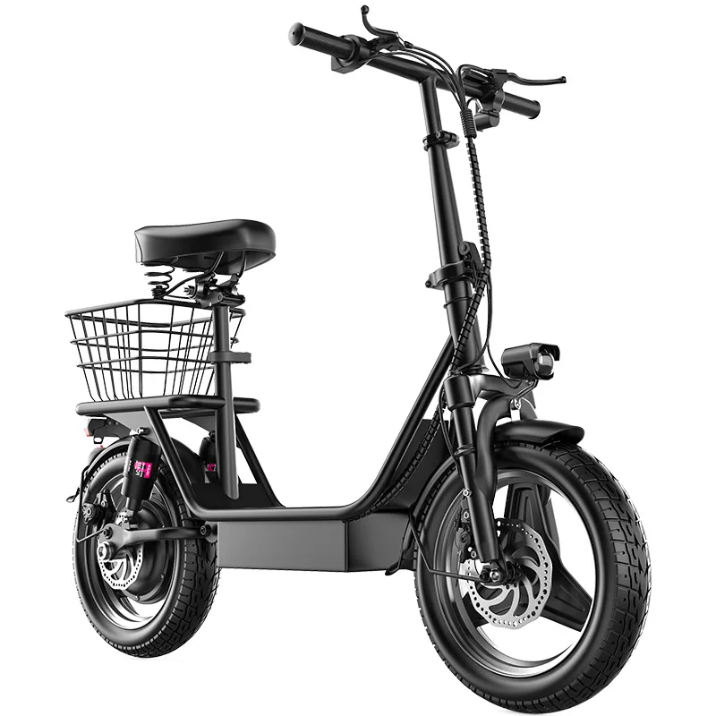 Carroça 14-inch electric scooter folding transportation electric vehicle two-wheeled portable battery car lithium battery