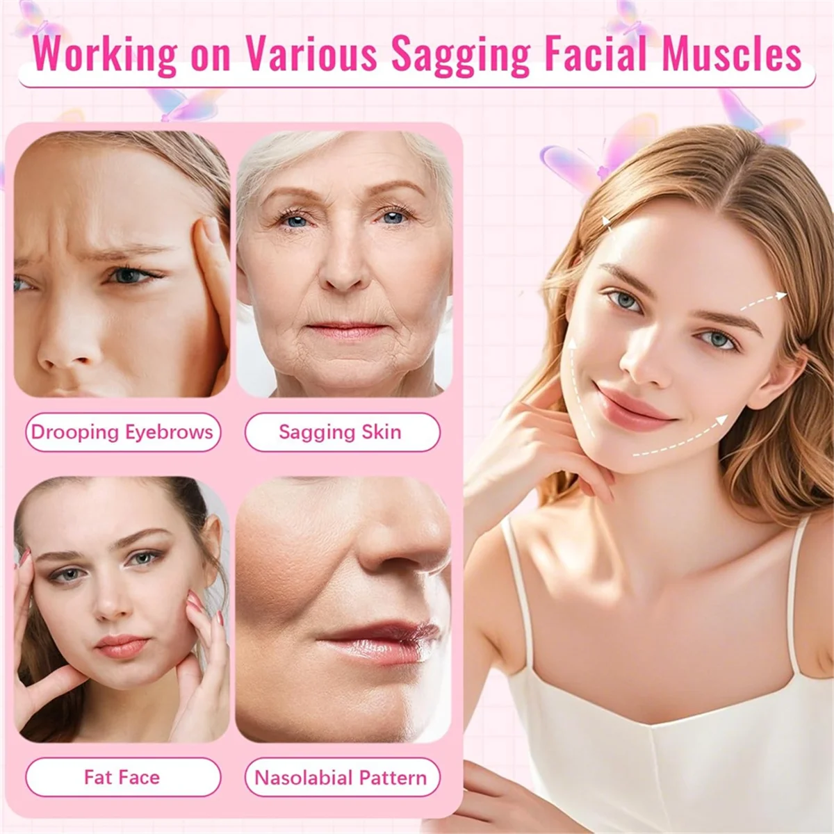 Instant Face Lift Tape with String 100 PCS Ultra-Thin Face TapeJAS