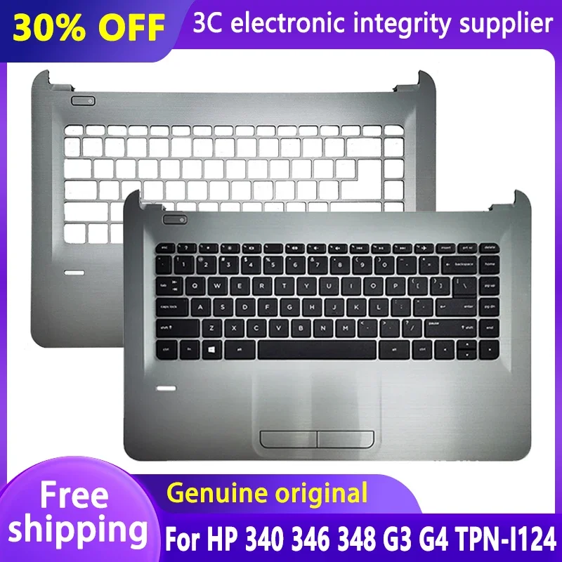 

Original New Laptop Case For HP 340 346 348 G3 G4 TPN-I124 US Keyboard Touchpad Palmrest Upper Cover Top Housing 851537-001