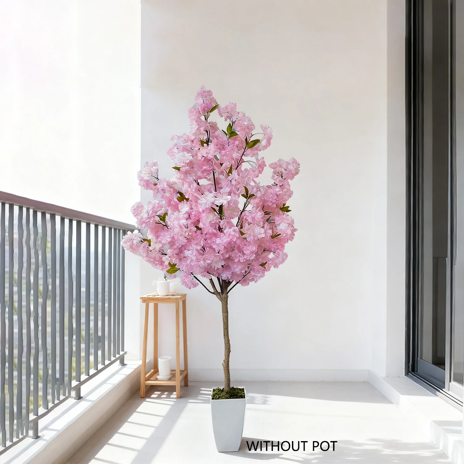 

4,92 фута искусственное розовое дерево вишни, украшение для дома и улицы, искусственное растение для дома, свадьбы, сада, декора комнаты, Рождества