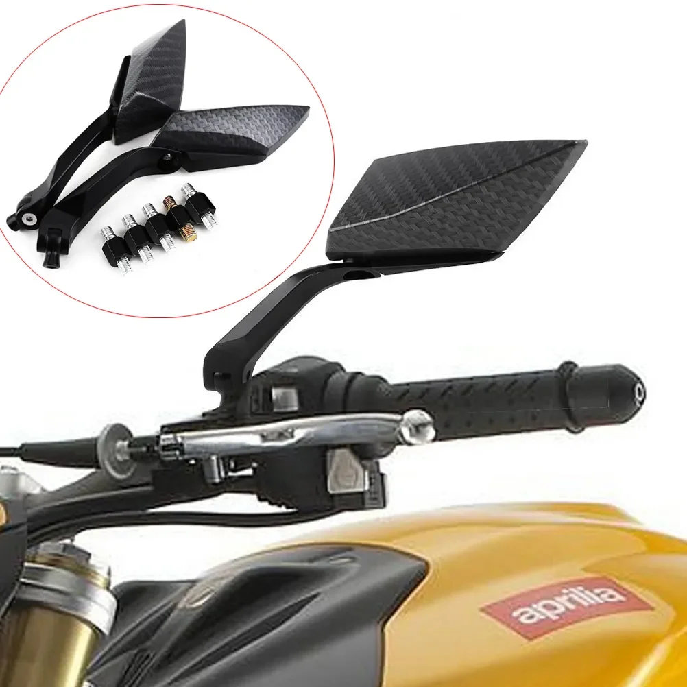 

Pair Cool Snake Mirrors Pattern Universal View Adjustable Skin Rear Side Mirrors Scooter Motorcycle