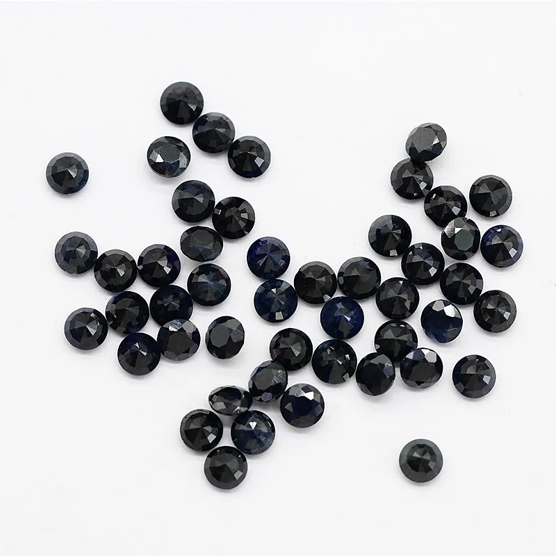 Factory Wholesale 100% Real Natural Circular Burmese Sapphire Gemstone Loose Gems Diy Material for Jewelry