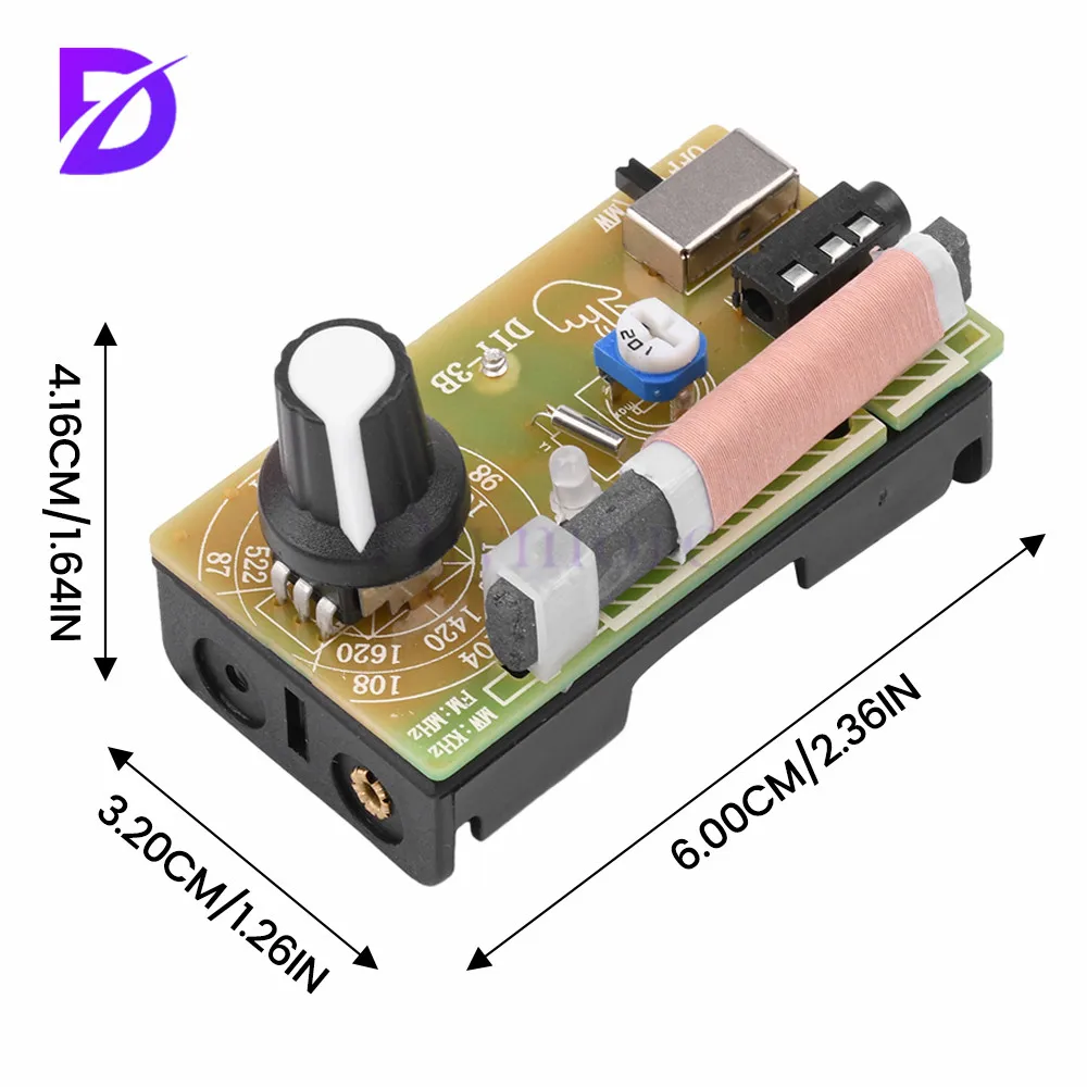 87-108MHz AM/FM Medium Wave FM Two Band Stereo Digital Tuning Machine Headphone Radio Module Kit Diy Production Teaching Product