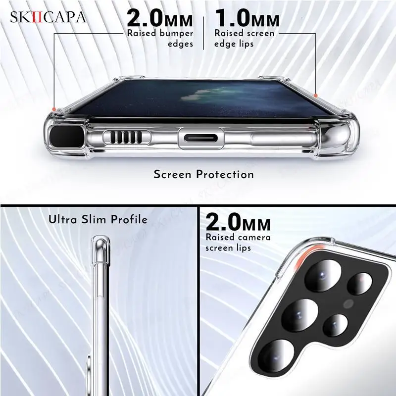 Stoßfeste, klare Ringhalter-Hülle für Samsung A07 A17 A56 A36 A36 A16 A05 A15 A25 A35 A55 A54 A34 A14 A52 Kartensteckplatz Soft Cover – Detail 2