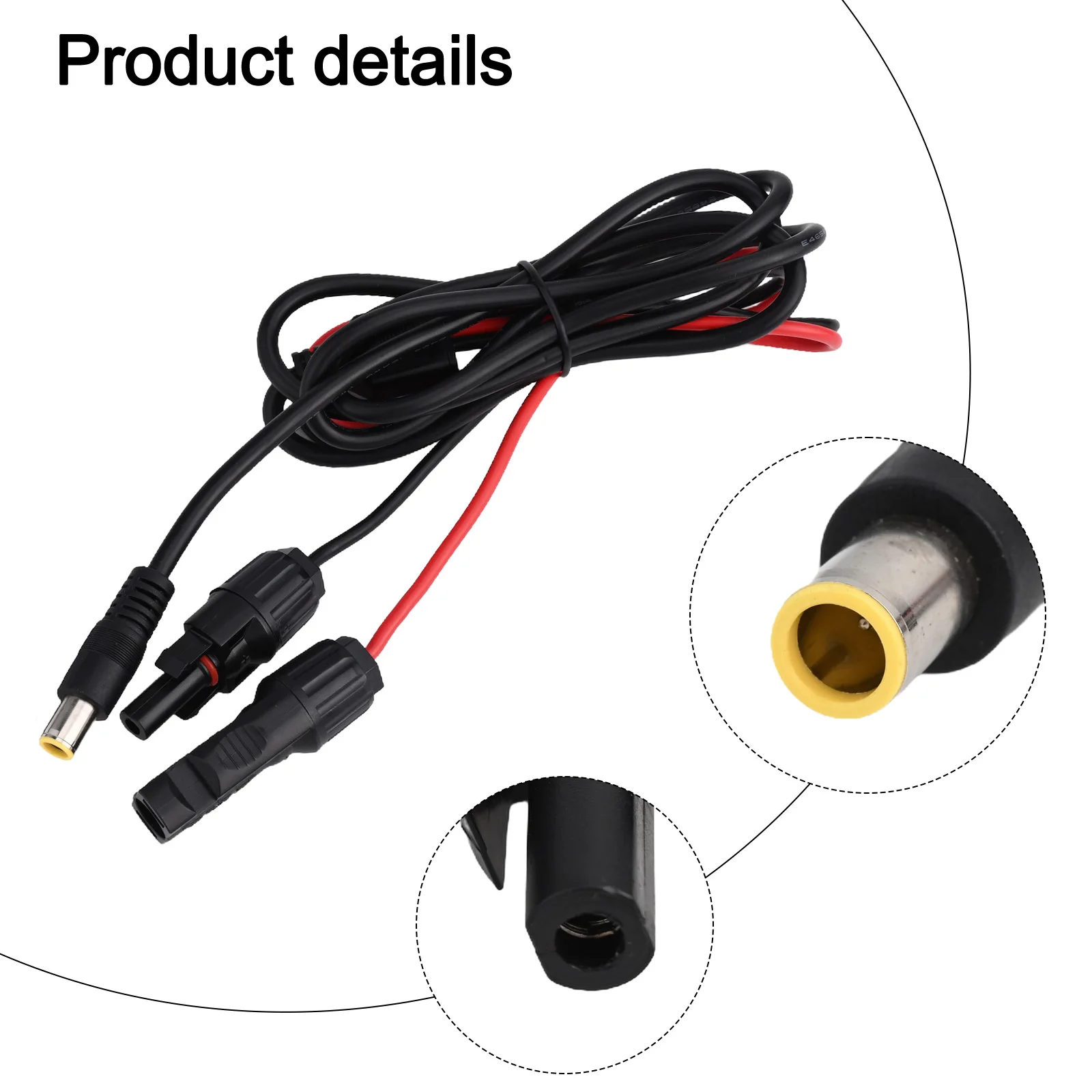 180CM Length DC 8MM Adapter Cable 8mm DC Connector Polarity Marked 12AWG Wire 200Watt Support Easy Installation For Boating