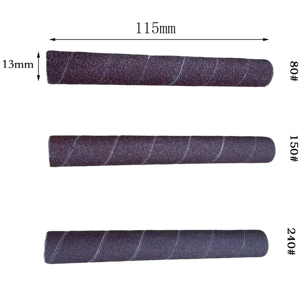 샌딩 드럼 슬리브 키트, 금속 목재 연마 샌딩 페이퍼 연마 도구, 80 150 240 그릿 샌딩 페이퍼 드럼, 115mm, 3 개