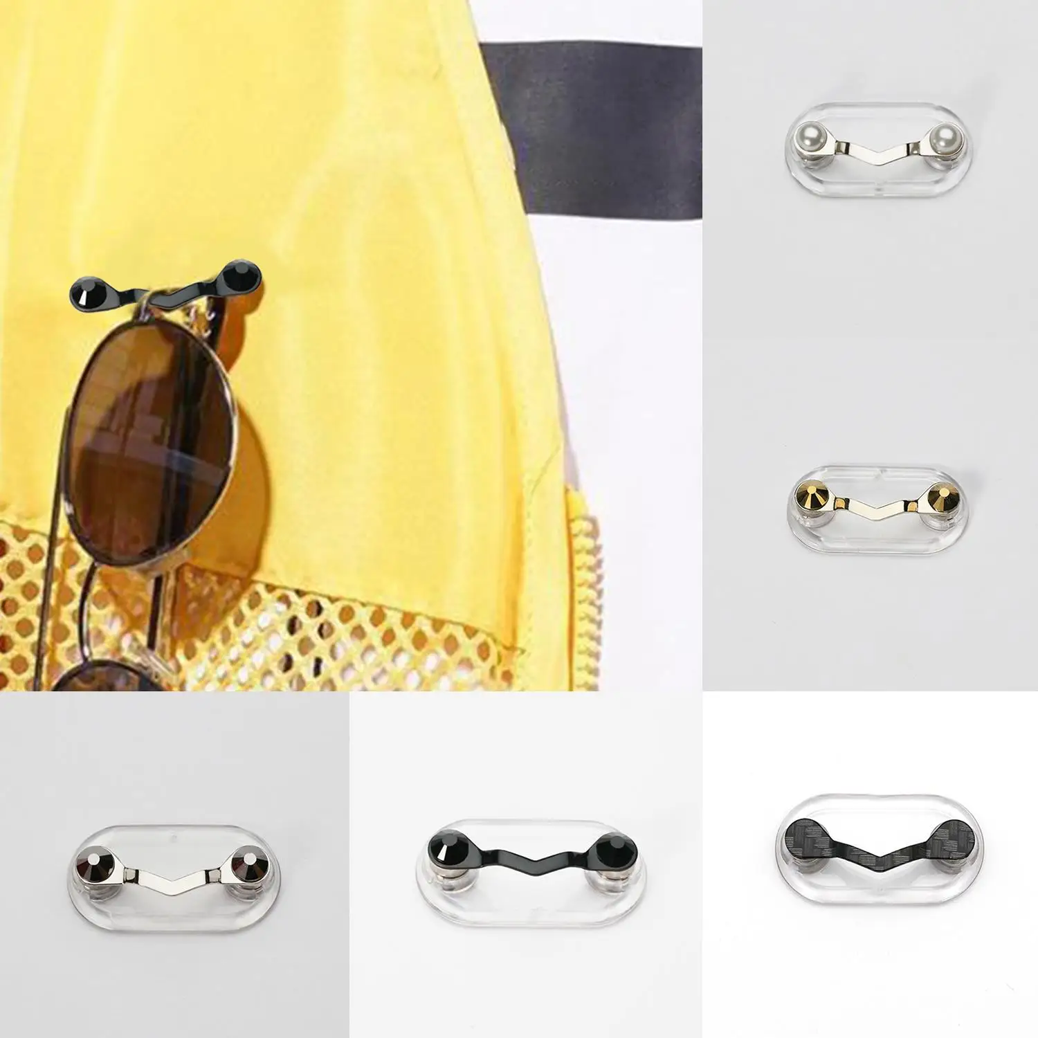 1Pc New Magnetic Cord Holder Glasses Magnetic Glasses Holder Magnetic Clip Magnetic Hang Eyeglass Holder V Shape Removable