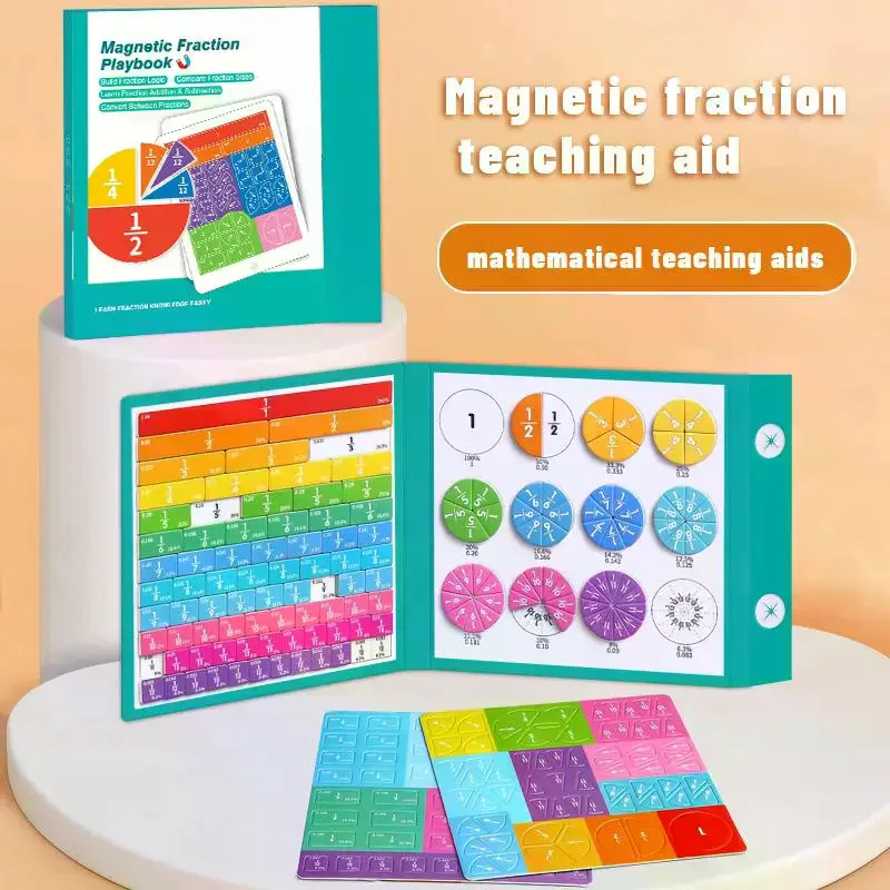 Magnetic Fraction Calculation Education Tool Fraction Educational Puzzle
