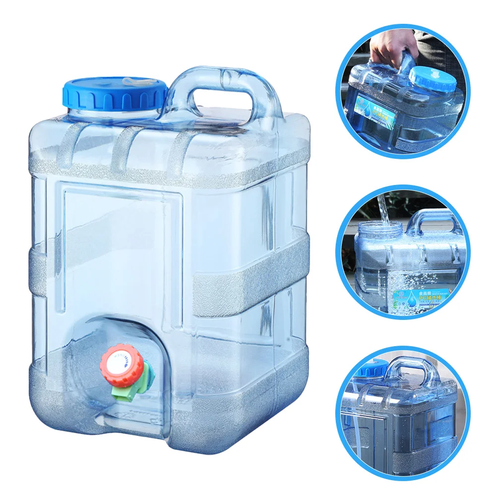 

10l Outdoor Bucket Camping Water Jug Container Containers Portable Tank Faucet with Storage Fishing