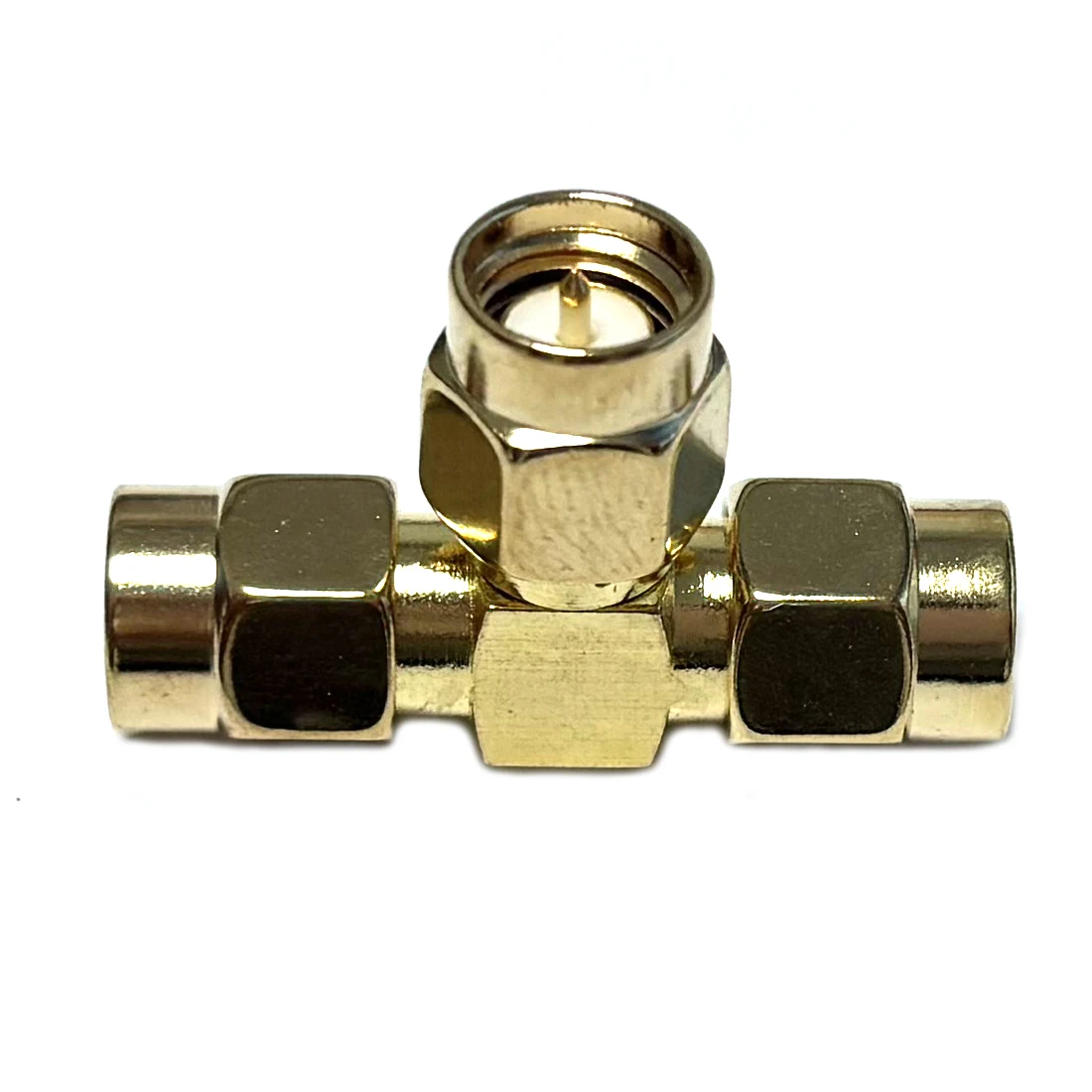 1pc SMA Male To 2X SMA Male Plug T Type RF Coax Adapter Convertor Connector Wholesale