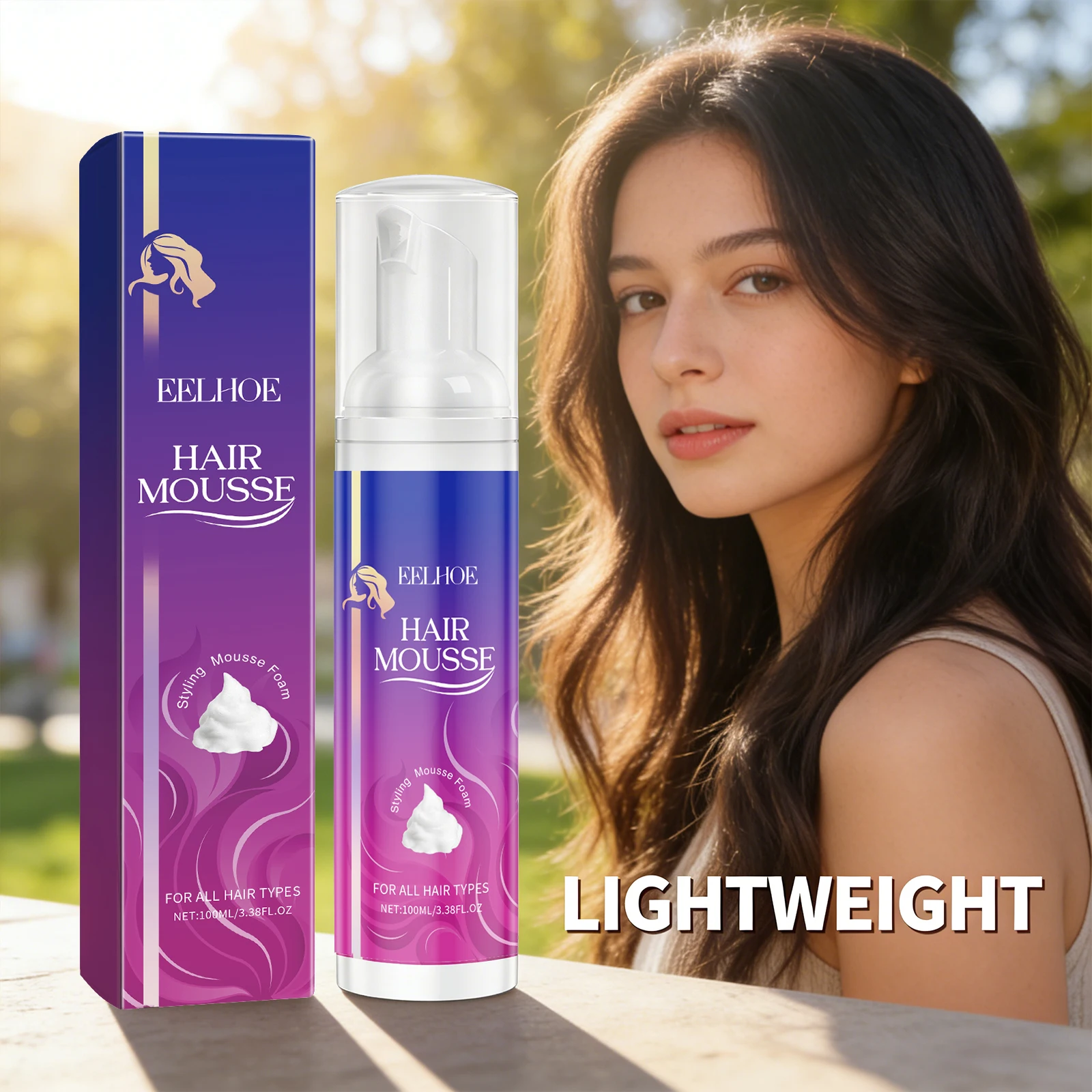 Hair Styling Mousse Moisturizing Long-Lasting Styling Natural Hair Wig Hairstyle Reduce Hair Fragmentation Hairdressing Wig Care