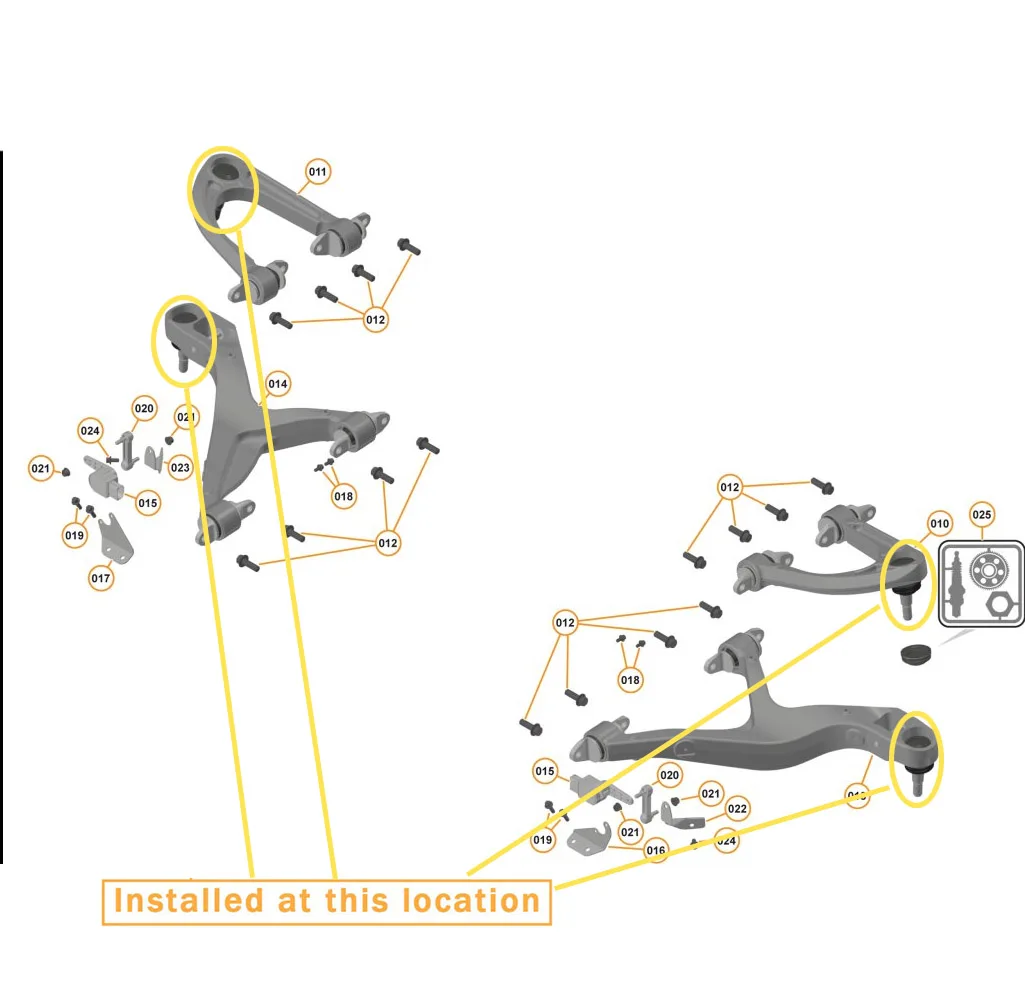 High security Strong metal Control arm ball joint  For McLaren 12C 625C 650S 540C 570 600LT 720S GT