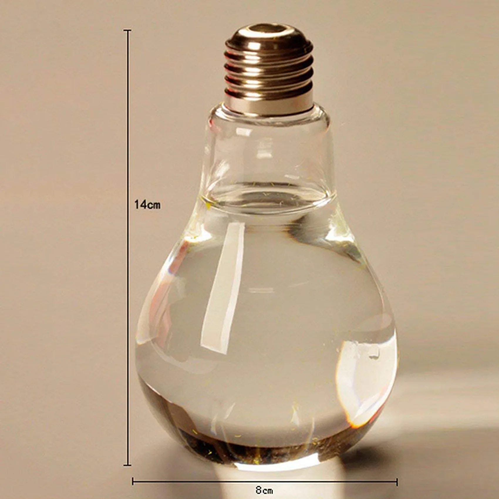 ABGG-2X Transparent Glass Bulb Shape Table Vase For Plants Flowers Home Garden Wedding Decoration