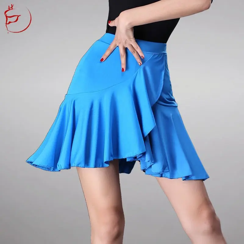 Latin Dance Skirt Adult Half Skirt Children\'s Skirt Latin Dance Tassel Skirt New Training Suit