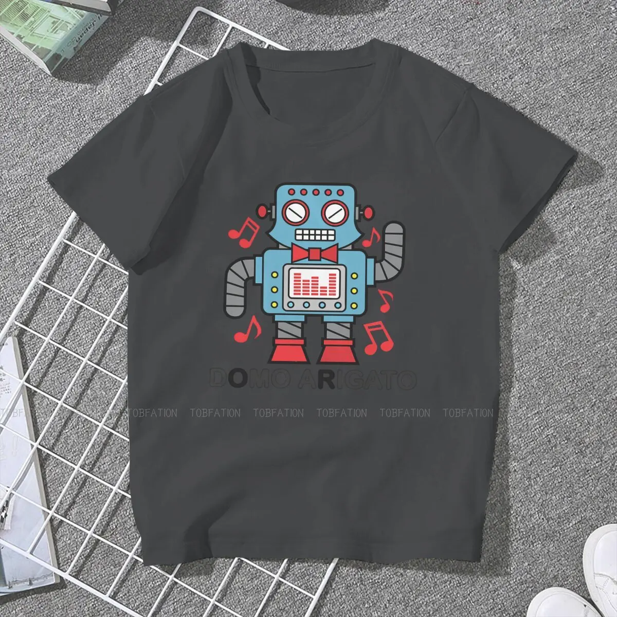 Arigato 5XL TShirt Domo Kun Cotton Printing Comfortable T Shirt Women Short Sleeve Unique Gift Clothes