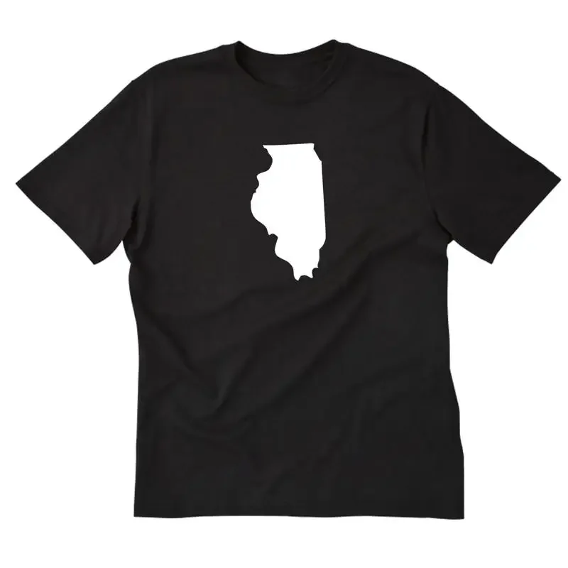 Illinois T Shirt Cotton Home Place Name Vacation United States