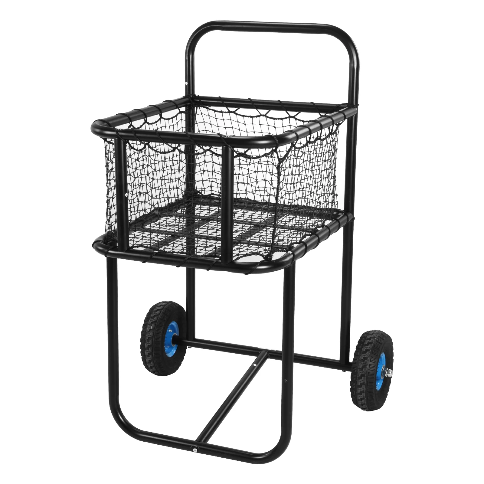 

Rolling Ball Storage Bin with Wheels Tennis Ball Carry Cart Holds Hundreds of Balls Suitable for Softball Pickleball & Baseball