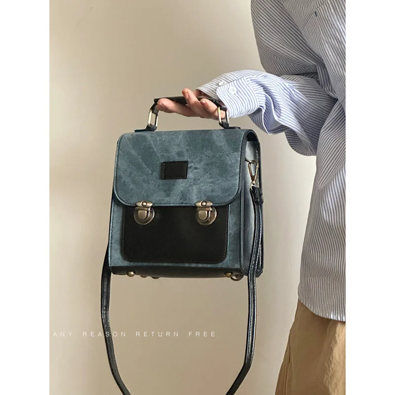 

Vintage Scholar Convertible Backpack Purse Women Multi Functional Crossbody Bag for College & Commute French korean fashion girl