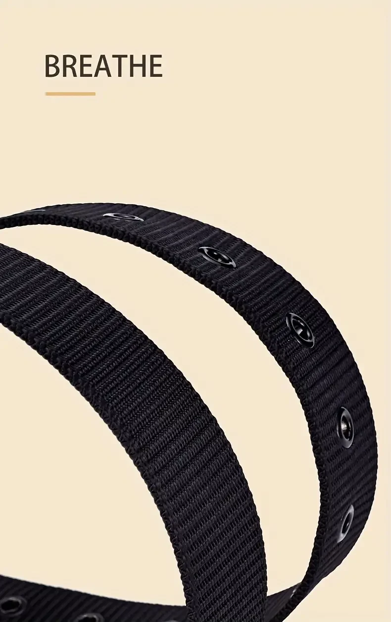 3pcs Men's Casual Canvas Belt, Golf Belt, Durable Outdoor Sports Pants Belt, Jeans Belt, Suitable for Daily Leisure and Sports