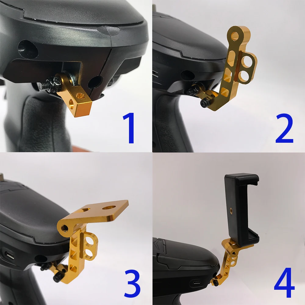 Phone Holder Clip Bracket Mount Support for DumboRC X6 X4 2.4G 6CH Transmitter Remote Controller 1/10 1/8 SCX10 D90 RC Car Boat