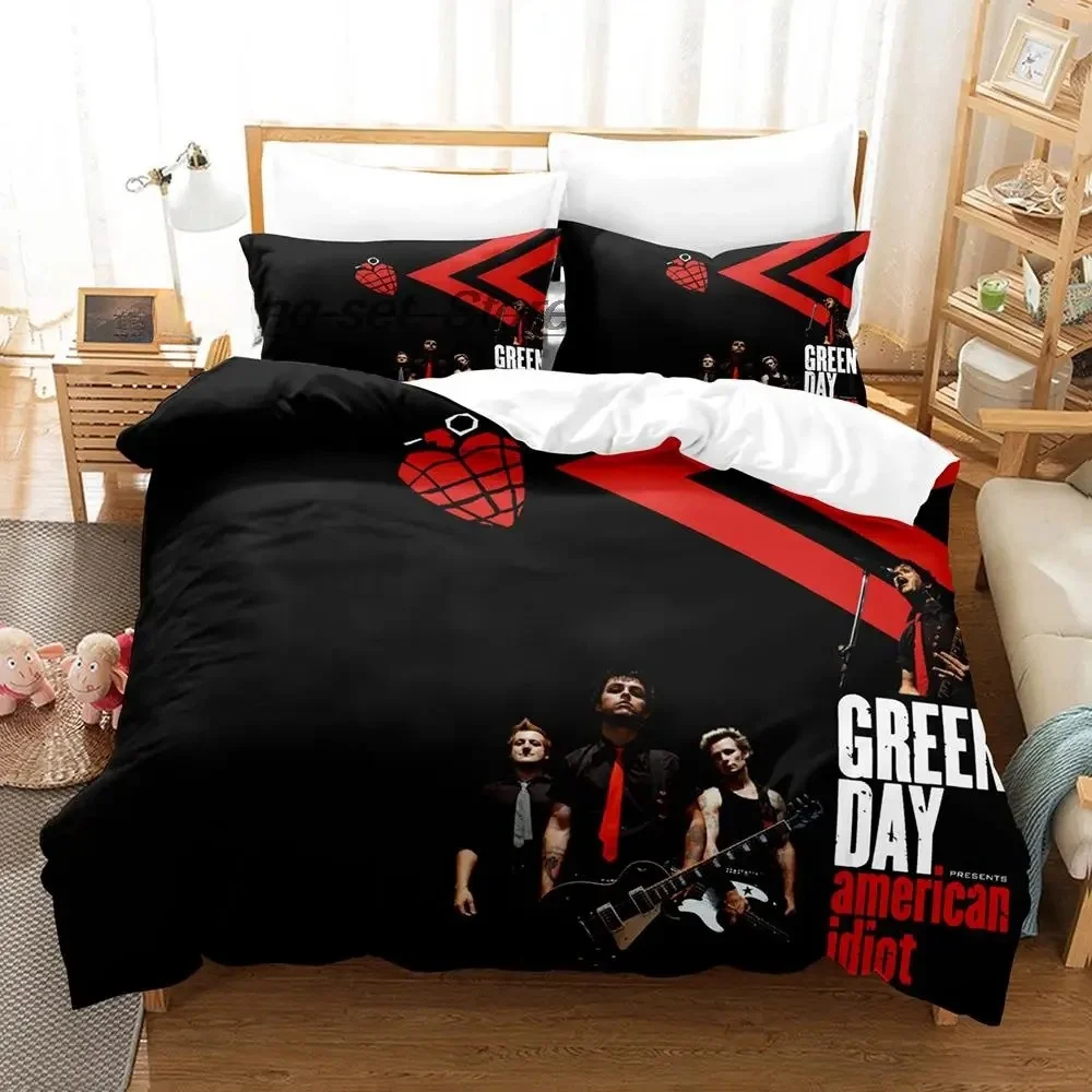 New Punk Band G-Green Day Bedding Set Single Twin Full Queen King Size Bed Set Adults Kid Bedroom Duvet cover Sets Home Textiles