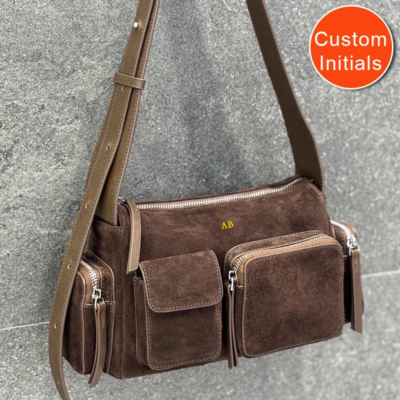 حقائب يد ومحافظ نسائية فاخرة من جلد البقر الطبيعي بأحرف أولية مخصصة لعام 2025، جديدة في حقيبة كتف جلدية أصلية عتيقة ذات جيوب متعددة وأشرطة عريضة جودة عالية ًالشحن مجانا وصول الشحن السريع #1