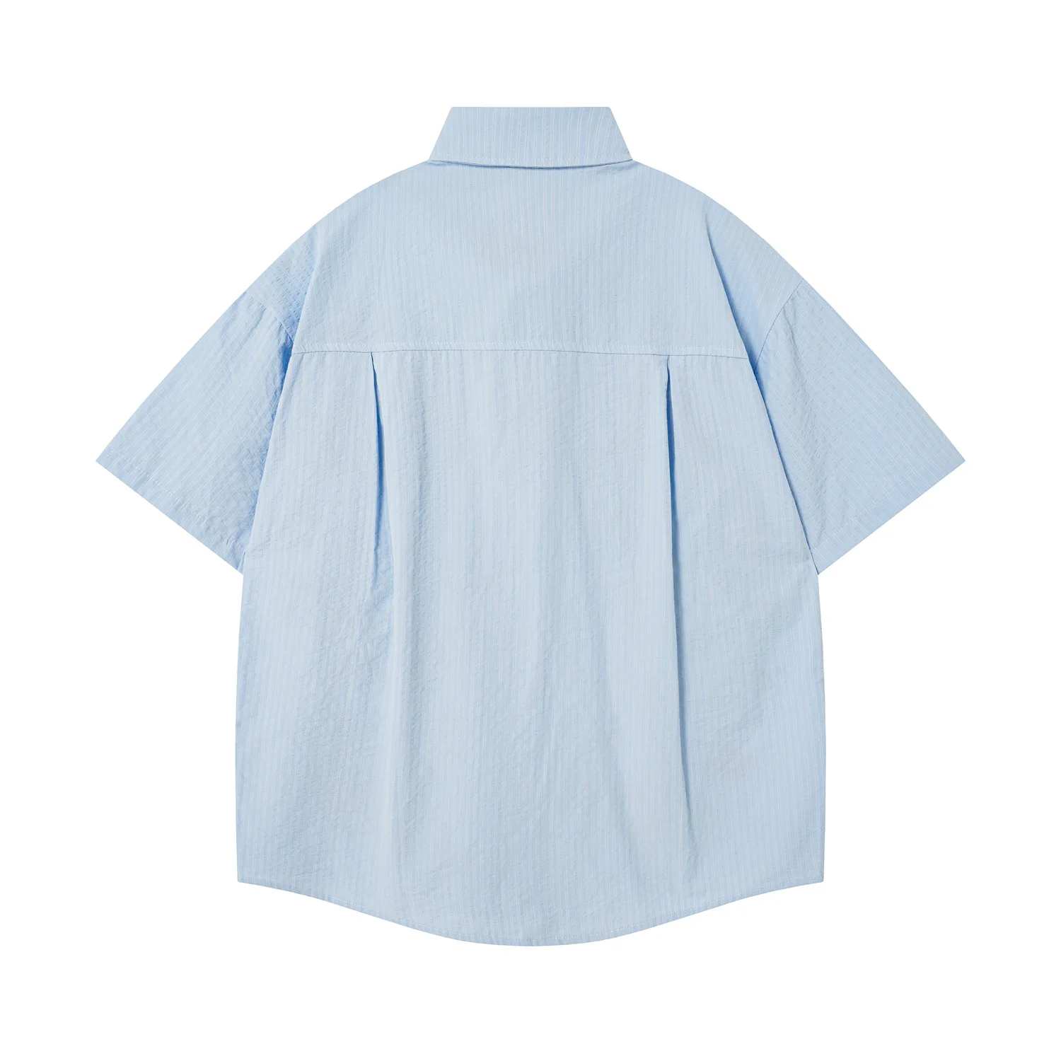 American Style Funny Cat Embroidery Shirt Men Women Summer Loose Casual Short Sleeve Top Unisex Button Shirts