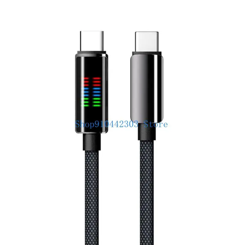 L4MD Zinklegierung abgeschirmt 240W PD Ladungskabel Line Double USB C Port Intelligente LED -Leistungsüberwachung geflochtene – Detail 1