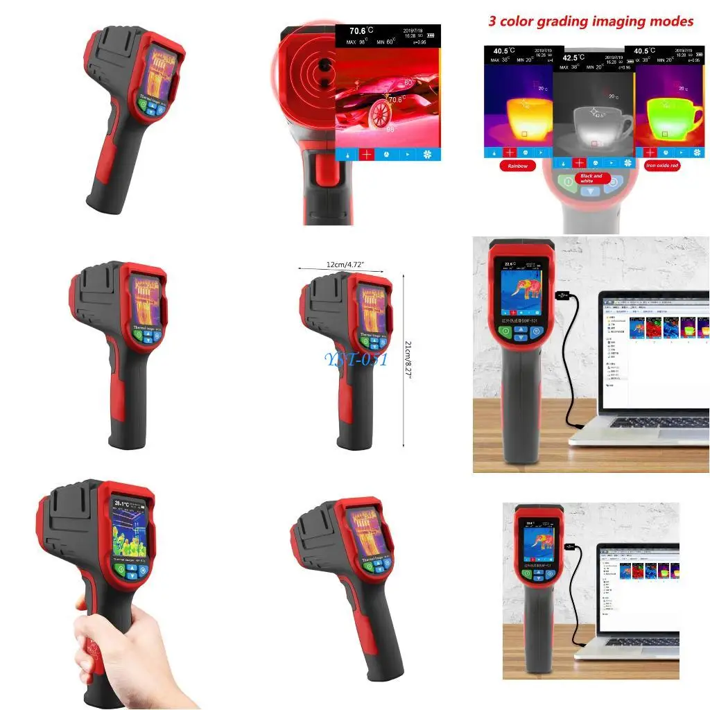 

E15A Transportable Warm Picturing Thermograph Home Industrial Use 3 Color Scheme Preferences
