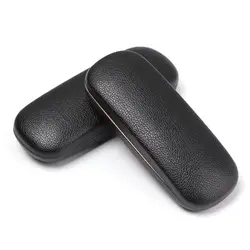 Classic Leather Litchi Grain Glasses Case Waterproof Hard Frame Eyeglass Case Reading Glasses Protector Black Spectacle Cases