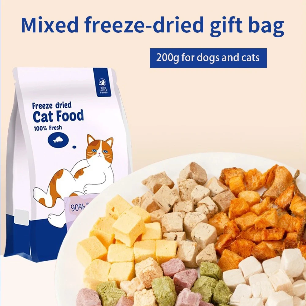 

Freeze-dried cat snacks salmon freeze-dried pieces of kitten adult cat nutrition fattening gills dried fish dried cat food