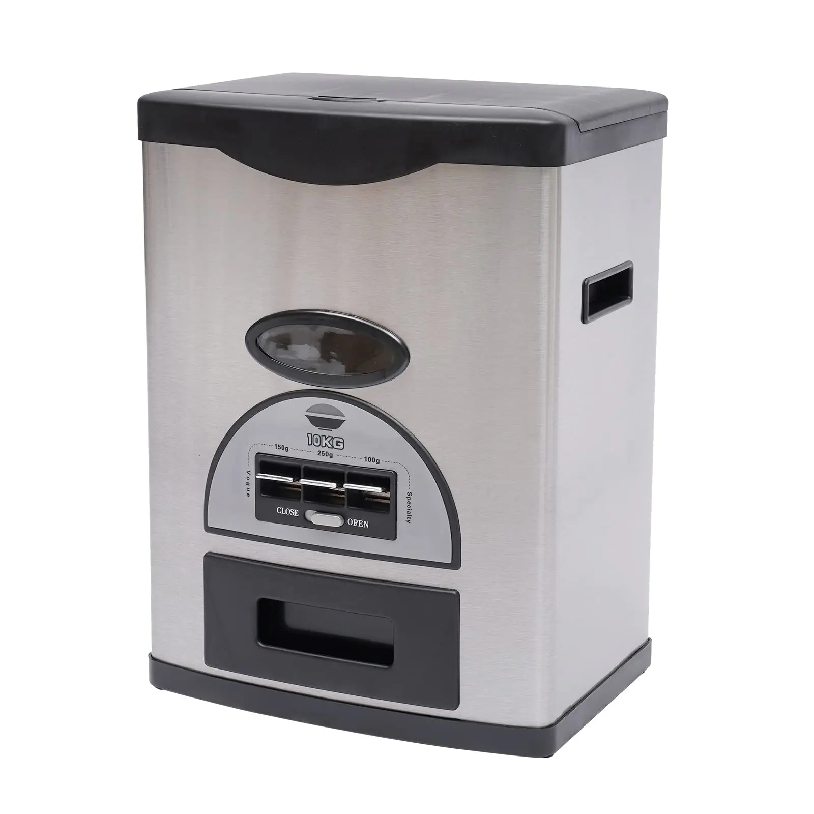 

22 Lbs Auto Rice Dispenser,Stainless Steel Rice Dispenser for Home Kitchen Pantry Organization,Black