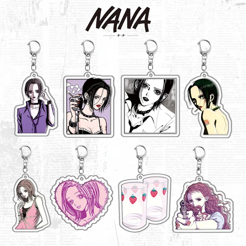 

Anime NANA Oosaki Nana Komatsu Cosplay Key Chain Acrylic Keychain Ornament Bag Pendant Figure Keyring Fashion Accessories Props