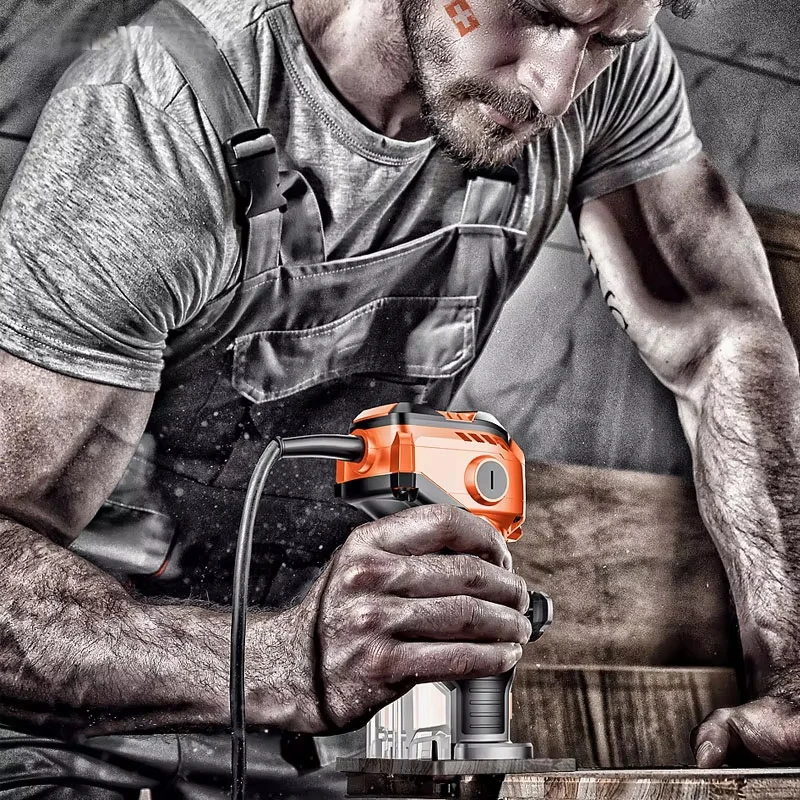 Aparador de madeira elétrico 220v, laminador de borda de precisão, fresadora, máquina de entalhe para artesanato diy, carpintaria, aparador de moinho