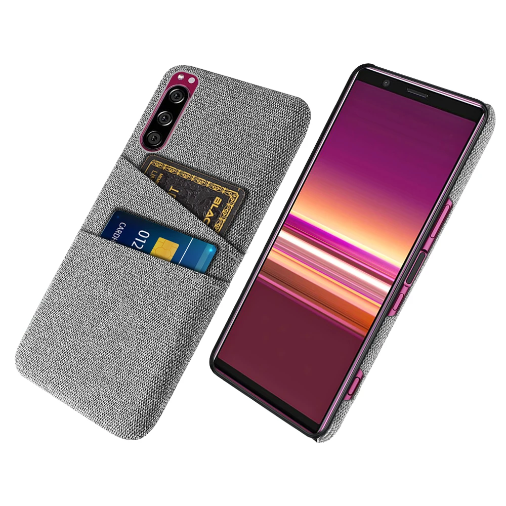 

Xperia 5 For Sony Xperia 5 5II 5III Case Luxury Fabric Dual Card Phone Cover For Sony Xperia 5 II 5ii Xperia5 II 5ii 5iii Coque