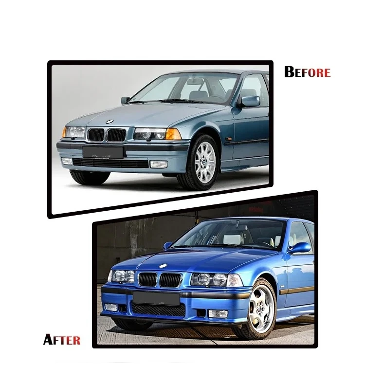 Car Conversion Facelift E36 Body Kit M3 Style Front Bumper Bar For BMW 3-Series E36 1991-1999